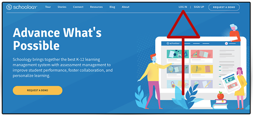 Schoology Login Screen Pic